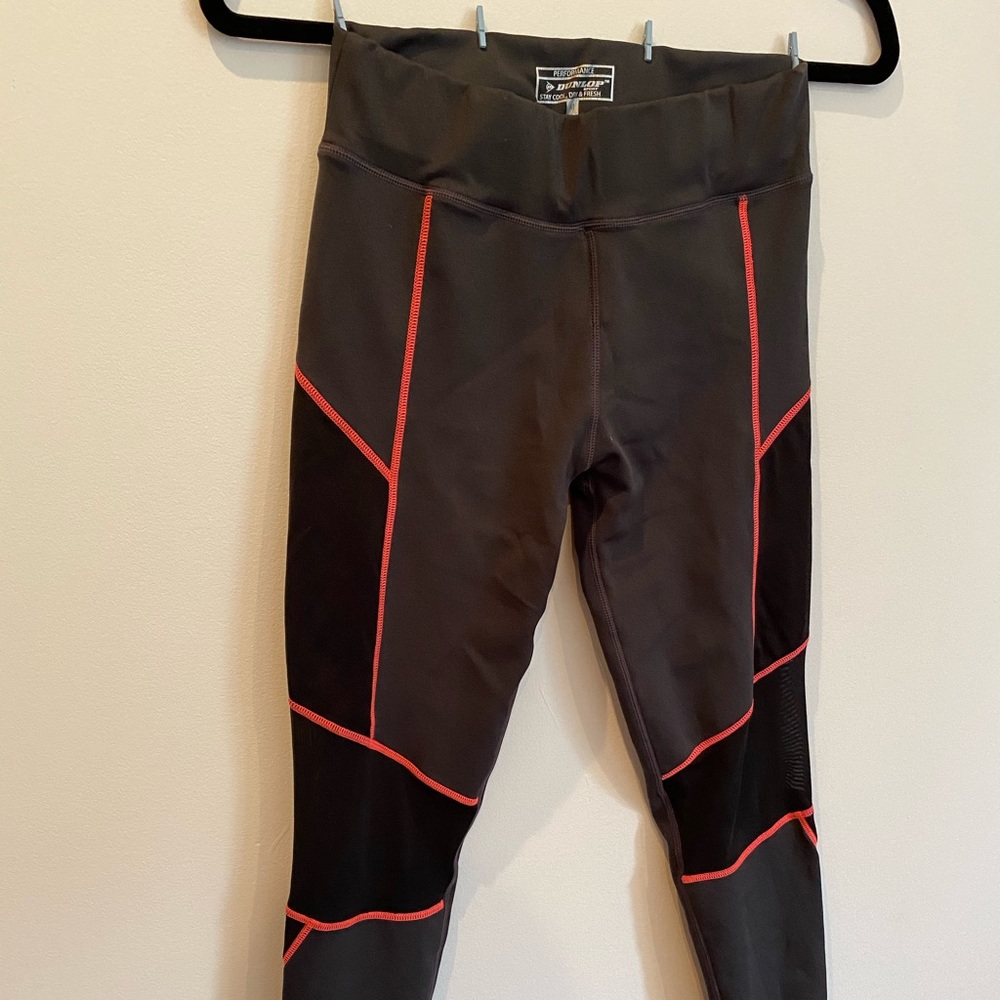 Dunlop Grey Workout Leggings w/ Mesh